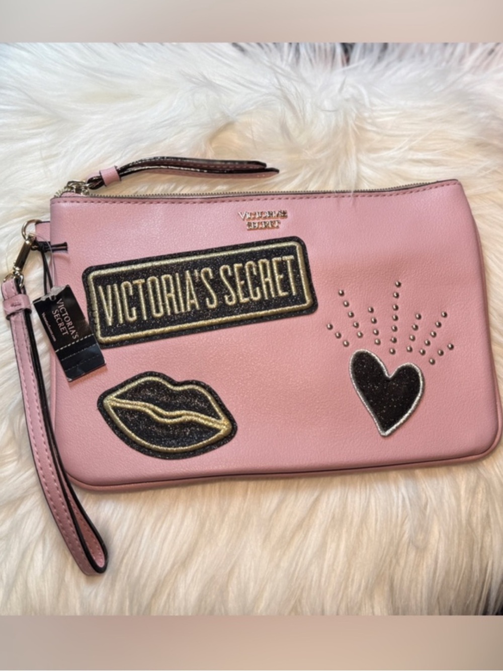 NEW‼️Victoria’s secret patch night out wristlet NWT